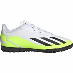adidas X CRAZYFAST.4 TF J Gyerek turf futballcipő, fehér, méret