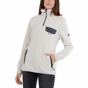 FUNDANGO VINONA FLEECE PULLOVER Női pulóver, fehér, méret L