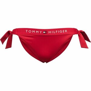 Tommy Hilfiger TH ORIGINAL-SIDE TIE CHEEKY BIKINI Női fürdőruha alsó, piros, veľkosť S