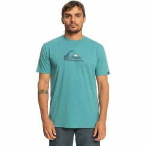 Quiksilver COMP LOGO SS Férfi póló, türkiz, méret S