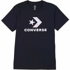Converse SEASONAL STAR CHEVRON SS TEE Női póló, fekete, veľkosť XL