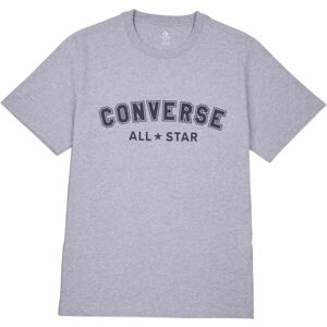 Converse CLASSIC FIT ALL STAR SINGLE SCREEN PRINT TEE Uniszex póló, szürke, veľkosť M