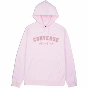 Converse CLASSIC FIT ALL STAR SINGLE SCREEN PRINT HOODIE BB Uniszex pulóver, rózsaszín, méret XS