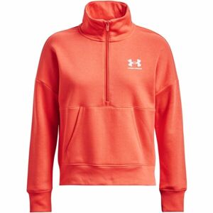 Under Armour RIVAL FLEECE HZ Női fleece pulóver, lazac, méret M