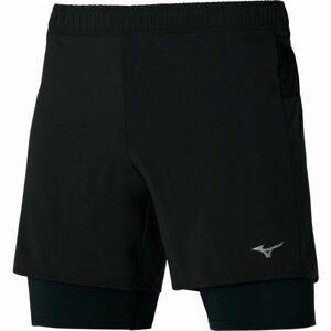 Mizuno ER 5.5 2IN1 SHORT Férfi sport rövidnadrág, fekete, veľkosť XL