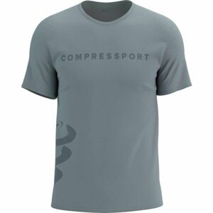 Compressport LOGO SS TSHIRT Férfi póló edzéshez, szürke, méret M