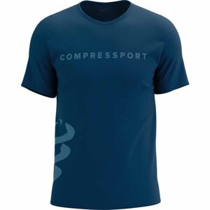 Compressport LOGO SS TSHIRT Férfi póló edzéshez, kék, veľkosť XL
