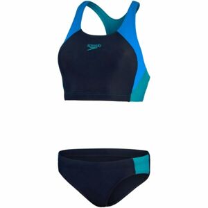 Speedo COLOURBLOCK SPLICE 2 PIECE Kétrészes női fürdőruha, sötétkék, méret