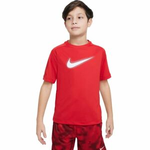 Nike DF MULTI+ SS TOP HBR Fiú póló, piros, méret M
