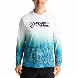 ADVENTER & FISHING UV HOODIE BLUEFIN TREVALLY Férfi funkcionális felső, világoskék, méret S