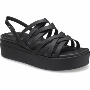 Crocs BROOKLYN STRAPPY LOWWDG Női szandál, fekete, méret 41/42