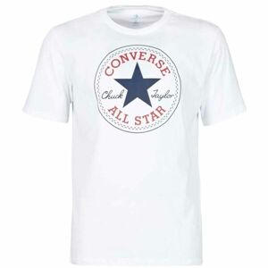 Converse STANDARD FIT CENTER FRONT CHUCK PATCH CORE TEE Uniszex póló, fehér, veľkosť XL