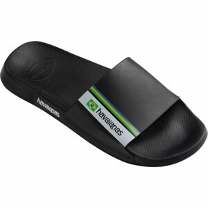 HAVAIANAS SLIDE BRASIL Uniszex papucs, fekete, méret 39/40