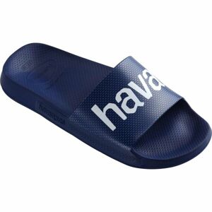 HAVAIANAS SLIDE CLASSIC LOGO MANIA Uniszex papucs, sötétkék, méret 47/48