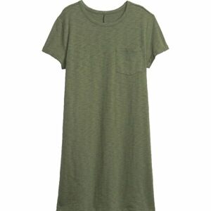 GAP V-SS SOLID RLXD PKT TEE DRESS Női ruha, khaki, méret M