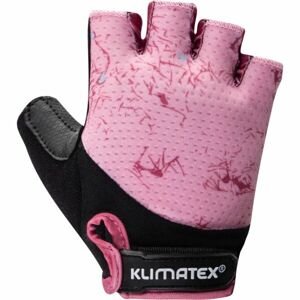 Klimatex SAGA Női kerékpáros kesztyű, rózsaszín, méret