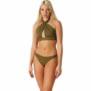 GOLDBEE BRAZILKY Női brazil bikini alsó, sötétzöld, méret XS