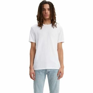 Levi's SLIM 2PK CREWNECK 1 Férfi póló, fehér, méret M