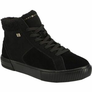 Tommy Hilfiger VULC SUEDE SNEAKER HI Női teniszcipő, fekete, veľkosť 38