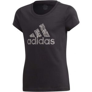 adidas YG BADGE OF SPORT TEE Lány póló, fekete, veľkosť 116