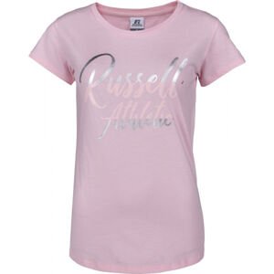 Russell Athletic SL SATIN LOGO S/S TEE Női póló, rózsaszín, veľkosť L
