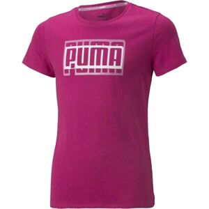 Puma ALPHA TEE G Lány póló, rózsaszín, veľkosť 128