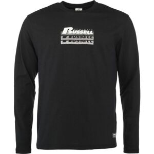 Russell Athletic LONG SLEEVE TEE SHIRT M Férfi felső, fekete, veľkosť XL