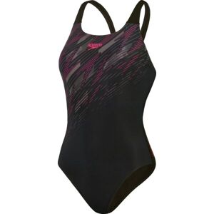 Speedo HYPERBOOM PLACEMENT MUSCLEBACK Női egyrészes sport fürdőruha, fekete, méret