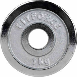 Fitforce Súlytárcsa 1KG KRÓM 30MM Súlytárcsa, ezüst, veľkosť 1 kg