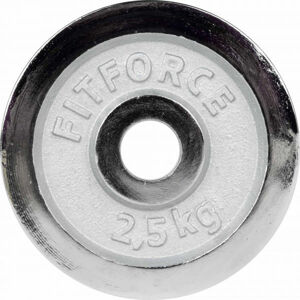 Fitforce SÚLYZÓTÁRCSA 2,5KG CHROM 30MM Súlyzótárcsa, ezüst, veľkosť 2,5 kg