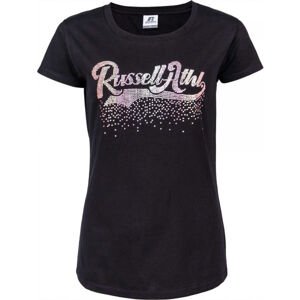 Russell Athletic S/S CREWNECK TEE SHIRT Női póló, fekete, méret