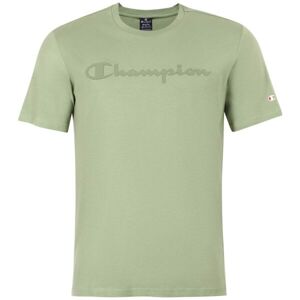 Champion CREWNECK LOGO T-SHIRT Férfi póló, világoszöld, méret