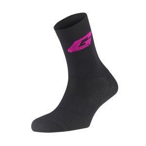GAERNE Klasszikus kerékpáros zokni - PROFESSIONAL  - fekete/rózsaszín