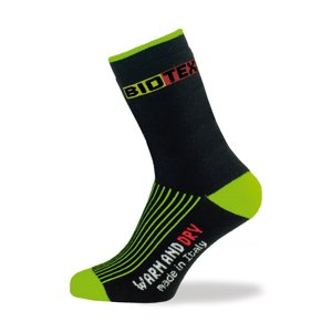 BIOTEX Klasszikus kerékpáros zokni - TERMO - zöld/fekete