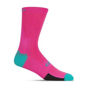 GIRO Klasszikus kerékpáros zokni - HRC TEAM - rózsaszín/világoskék