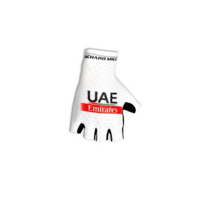 PISSEI Kerékpáros kesztyű rövid ujjal - UAE TEAM EMIRATES 2024 - fehér