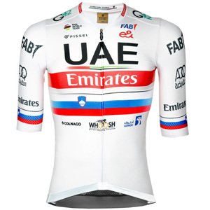 PISSEI Rövid ujjú kerékpáros mez - UAE TEAM EMIRATES SLOVENIAN 2024 - piros/fehér