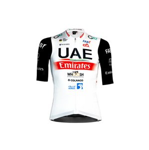 PISSEI Rövid ujjú kerékpáros mez - UAE TEAM EMIRATES 2024 KIDS - fehér/piros/fekete
