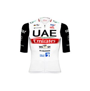 PISSEI Rövid ujjú kerékpáros mez - UAE TEAM EMIRATES OFFICIAL 2024 - fehér/fekete/piros