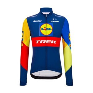 SANTINI Hosszú ujjú kerékpáros mez - LIDL TREK 2024 - sárga/piros/kék