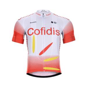 BONAVELO Rövid ujjú kerékpáros mez - COFIDIS 2020 - piros/fehér