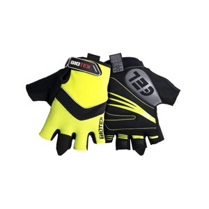 BIOTEX Kerékpáros kesztyű rövid ujjal - SUMMER - sárga/fekete