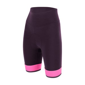 SANTINI Rövid kerékpáros nadrág kantár nélkül - GIADA LUX LADY - rózsaszín/lila