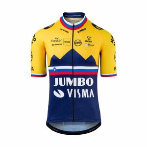 AGU Rövid ujjú kerékpáros mez - JUMBO-VISMA 2021 - sárga/fehér/piros/kék