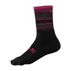 ALÉ Klasszikus kerékpáros zokni - SCANNER - rózsaszín/fekete