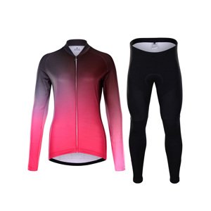 HOLOKOLO Kerékpáros téli szett - DAZZLE LADY WINTER - rózsaszín/fekete