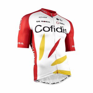 NALINI Rövid ujjú kerékpáros mez - COFIDIS 2021 - fehér/piros