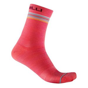 CASTELLI Klasszikus kerékpáros zokni - GO 15 LADY - rózsaszín