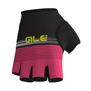 ALÉ Kerékpáros kesztyű rövid ujjal - CLASSICHE DEL NORD - rózsaszín/fekete