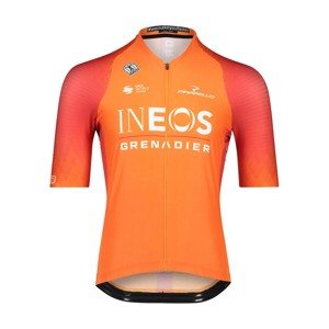 BIORACER Rövid ujjú kerékpáros mez - INEOS GRENADIERS '22 - piros/narancssárga